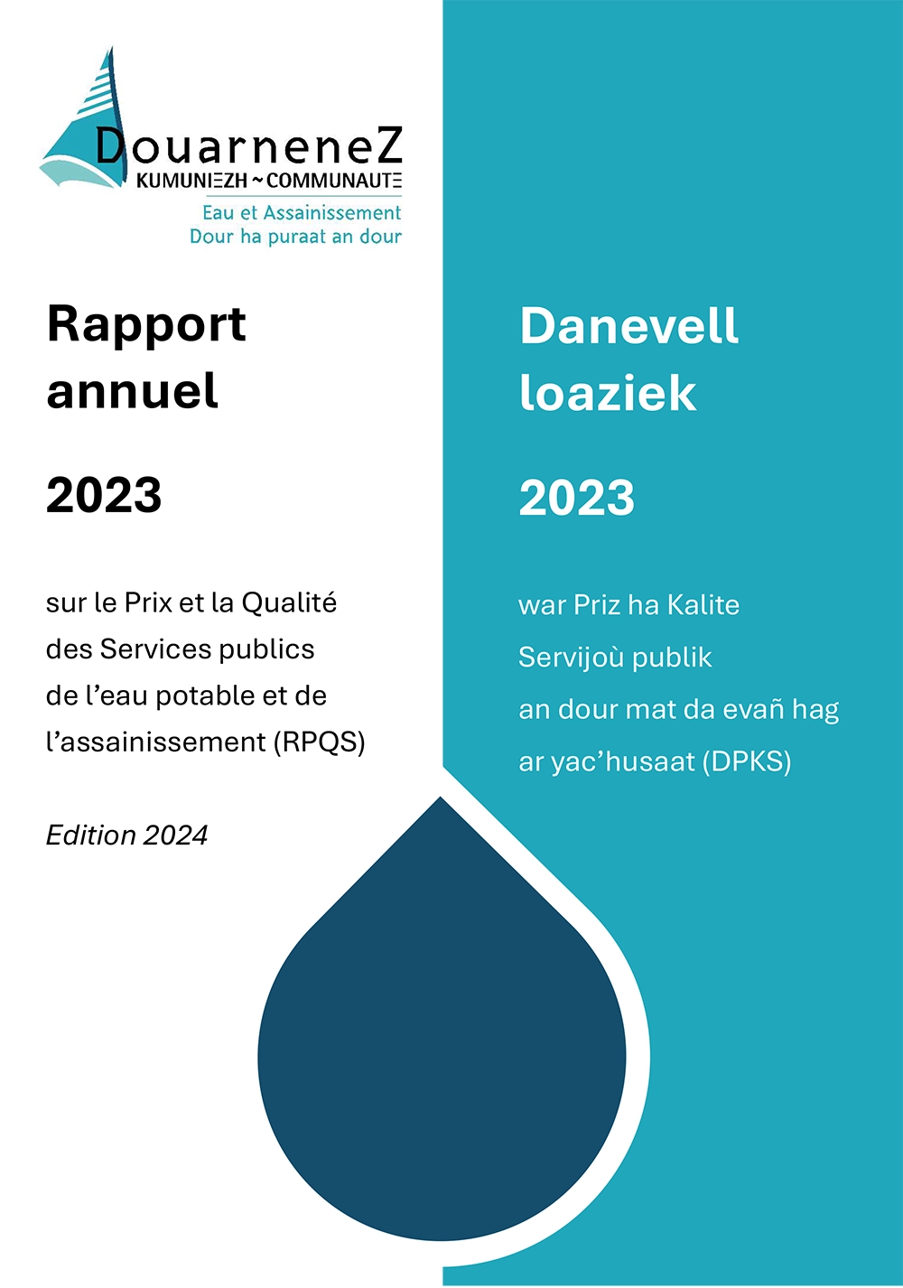couverture RPQS 2023 Douarnenez Communauté eau assainissement 1
